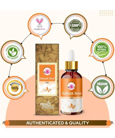 Crysalis Damask Rose Steam Distilled 100% Pure & Natural Essential Oil Uncut Undiluted Organic Standard for Skin & Hair Care Enhance Skin Texture Minimizes fine Lines & Wrinkles- 30ML with Dropper Damask rose 30 ml (Pack of 1) - Buy Online on GoSupps.com