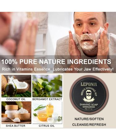 Men's Shaving Kit with Soap, Brush, Cream, Bowl & Aftershave - Gift Set for Him - Buy Online on GoSupps.com