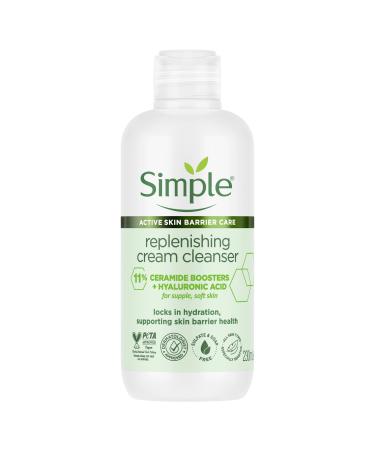 Simple Replenishing cream cleanser with 11% Ceramide Boosters & Hyaluronic Acid 230 ml - Buy Online on GoSupps.com