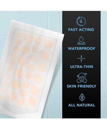 Tea Tree Oil Acne Patches (120 Count) - Hydrocolloid Pimple Dots for Face - Cystic Acne Treatment - 3 Size Stickers - Black Packaging - Buy Online on GoSupps.com