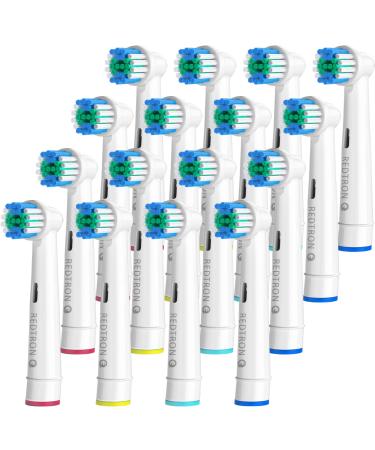 Replacement Brush Heads for Oral B (16 Count), Electric Toothbrush Replacement Heads for Precision Clean, Rechargeable Toothbrush Heads Compatible with Oral B Pro1000 Pro3000 Pro5000 Pro7000 and More… White 16 Pack