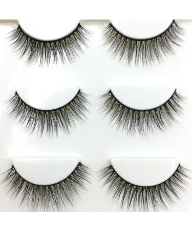 Sunniess Hair Faux Mink False Eye lashes Long Cross Volume Dramatic Lashes Natural Look Makeup Thick Black Fake EyeLashes 3d-08 - Buy Online on GoSupps.com