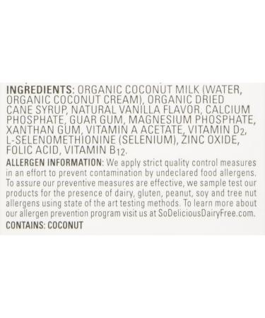 So Delicious Dairy-Free Organic Coconutmilk Beverage Vanilla 32 oz (Pack of 6) | Plant-Based Vegan Alternative for Smoothies, Protein Shakes, or Cereal - Buy Online on GoSupps.com