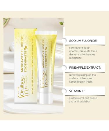 Oralhoe Anticavity Fluoride Toothpaste Pineapple Flavor Gentle Non-Irritating Oral Protection 100g - Buy Online on GoSupps.com