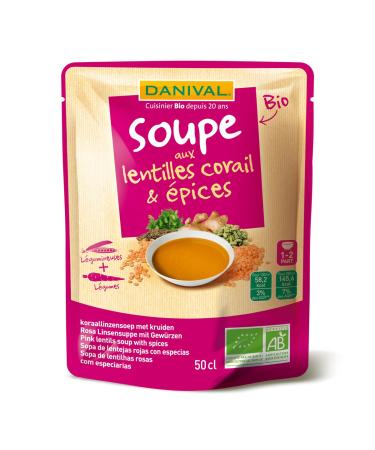Danival - Coral lentil soup and organic spices - 50cl
