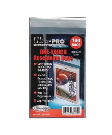 Ultra Pro Pack of 100 One Touch Resealable Poly Bags Sleeves for Card Holder