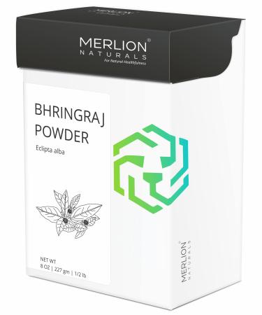 Bhringraj Powder by Merlion Naturals | Eclipta alba |Promotes Healthy Hair Growth| Natural Hair Conditioner| 227gm / 8OZ