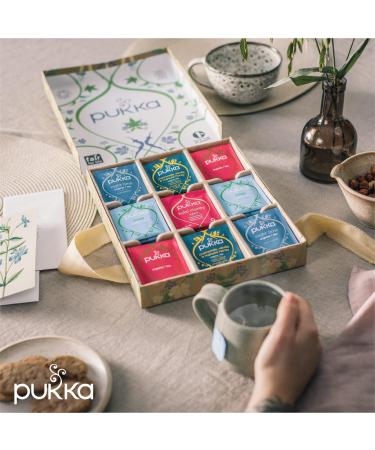 Pukka Herbs | Herbal Tea Selection Box | 9 Flavours | 45 Sachets | Organic Herbal Tea | Tea Collection | Green Tea & Relax Tea Selection Box | Eco Friendly Gift | Ideal Birthday Gift - Buy Online on GoSupps.com