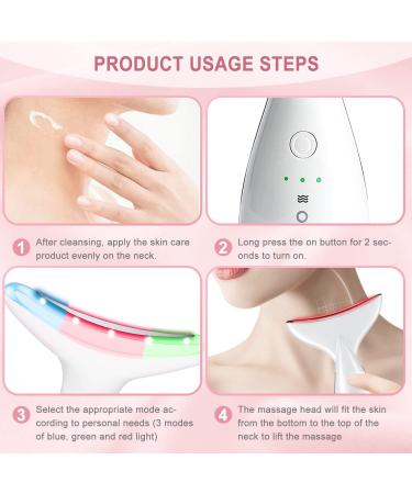 Facial Neck Massager for Skin Care Lifting Massager with 3 Modes Anti Aging Reduced Puffiness Facial Device for Skin Tightening & Lifting - Buy Online on GoSupps.com
