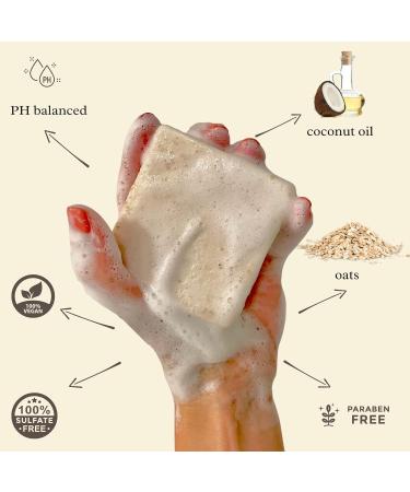 Earth is Body Wash Bar - Moisturizing Vegan Coconut Oil & Oats | Eco-Friendly Plastic Free Compostable | All Skin Types - 5oz - Buy Online on GoSupps.com