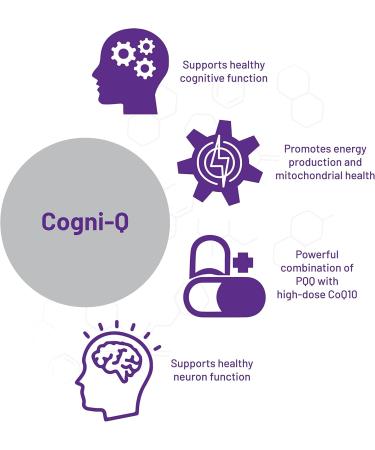 AOR Cogni-Q: Antioxidant Support for Brain & Mitochondrial Health - Energy & Healthy Aging with PQQ & CoQ10 | Vegan Non-GMO 30 Capsules - Buy Online on GoSupps.com