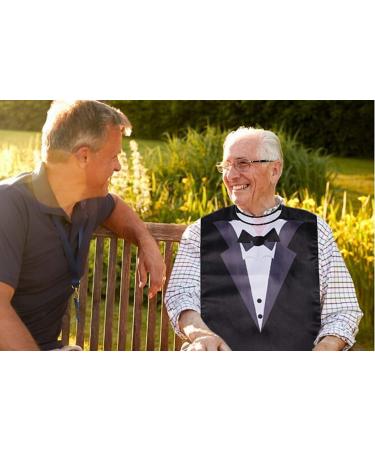 Lopton Adult Bibs for Men - Bow Tie Pattern, Washable & Reusable (3 Pack) - Buy Online on GoSupps.com