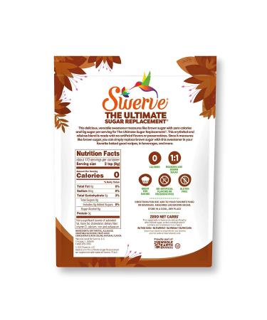 Swerve Brown Sugar Substitute - 48oz | Zero Calorie, Keto Friendly, Non-Glycemic, Gluten Free - Buy Online on GoSupps.com