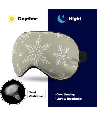 Brown Snowflakes Sleeping Mask - Adjustable Soft Eye Cover for Winter | Perfect Christmas Gift for All - Buy Online on GoSupps.com