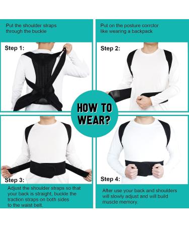 Adjustable Back Brace Posture Corrector for Men and Women - Support for Scoliosis, Hunchback, and Back Pain Relief - Buy Online on GoSupps.com