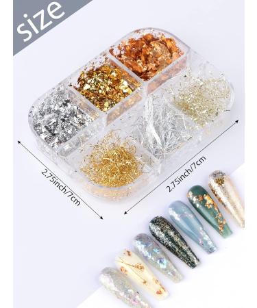 Ebanku 3pcs Nail Art Foils - Double-Sided Glitter Gold Stickers for DIY Nail Decorations - Buy Online on GoSupps.com