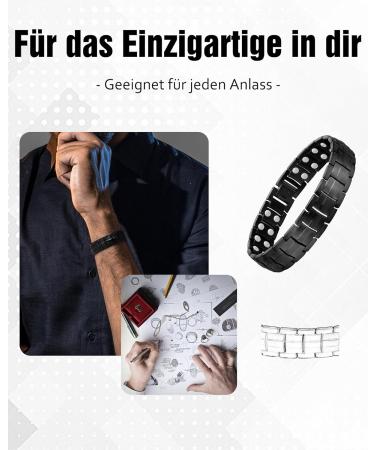 JECANORI MAGNETAM BON Men s Titanium Bracelet | Health Benefits & 3500 Gauss Ultra Strong Magnets | Energetix Magnetic Jewelry - Buy Online on GoSupps.com