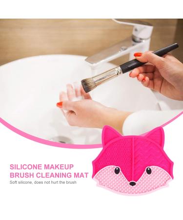 KALLORY Silicone Makeup Applicator & Brush Cleaner Pad - Fox Shaped Cosmetic Scrubber Tool for Effortless Makeup Brush Cleaning - Buy Online on GoSupps.com