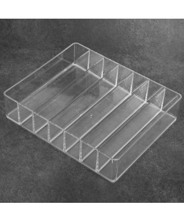 Wlauqueta Eyeshadow Palette Organizer - 7 Sections Divided Makeup Acrylic Palette Holder for Makeup Vanity Cosmetics - Buy Online on GoSupps.com