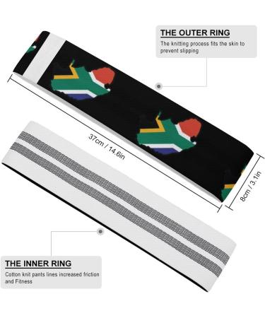 Map of South Africa Flag Yoga Workout Bands | Comfort Legs Booty Resistance Straps for Physical Therapy - International Shipping - Buy Online on GoSupps.com