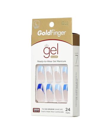 Gold Finger Gel Glam Press On Nails Kit - Long Length (GD13) - Buy Online on GoSupps.com