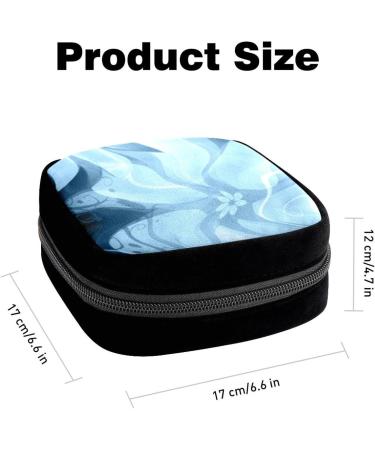GIAPB Period Bag Sanitary Napkin Storage Bag - Wave Blue Floral Color - Buy Online on GoSupps.com