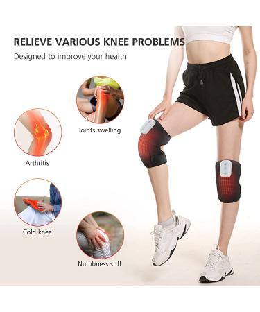 Comfier Cordless Knee Massager Heating Pad - Electric Heated Knee Brace for Pain Relief - Buy Online on GoSupps.com