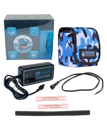 Nocqua Pro Power Water-Resistant Battery and Charger Kit - Compatible with GPS, Depth and Fish Finders, and Most 12V Electronics 20Ah