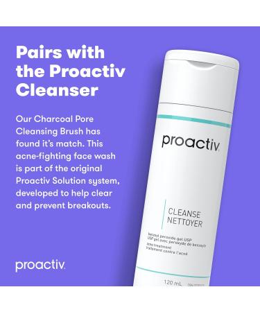 Proactiv Charcoal Facial Cleansing Brush - Spin Brush Exfoliator and Facial Scrubber With Charcoal-Infused Bristles For Deep Skin Cleansing - Water Resistant - Buy Online on GoSupps.com