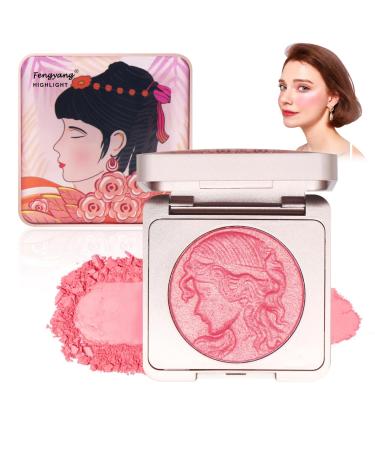 Fengyang® Matte Powder Blush Palette, Blush Palette, Matte Blush, Smooth Highlighted Powder Blush Palette for Cheeks Natural Makeup