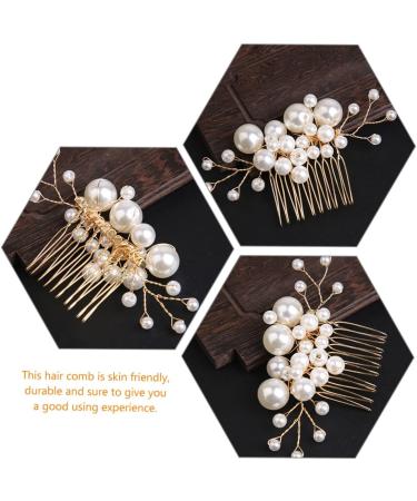 FRCOLOR Pearl Comb Hair Accessories for Wedding Hair Accessory for Women Bride Hair Side Comb Womens Hair Accessories Pearl Hair Clips Pearls Headpiece Pearl Wedding Hair Accessories Alloy - Buy Online on GoSupps.com