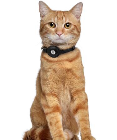 Oopsdoggy Leather Airtag Cat Collar with Bells - Durable GPS Pet Collar for Cats & Small Dogs (Black) - Buy Online on GoSupps.com