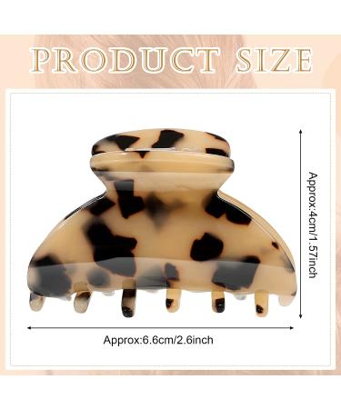 6-Piece Medium Hair Claw Clips Set - Tortoise & Leopard Print Barrettes for Women & Girls - Buy Online on GoSupps.com