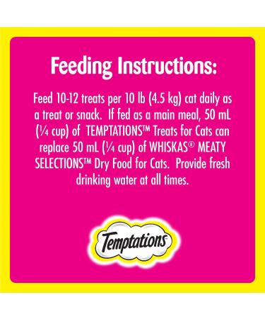 TEMPTATIONS Mix-Ups Adult Cat Treats Chicken Turkey Beef 180g Pouch (10 Pack) 180g (10 Pack) Chicken - Turkey - Beef - Buy Online on GoSupps.com