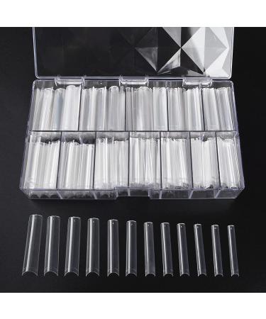 Chnaivy 600pcs XXXL Tapered Square No C Curve Acrylic Nail Tips - Clear 3XL Long Press on Nails - Half Cover Fake Nail Tips for Salon & DIY Nail Art - Buy Online on GoSupps.com