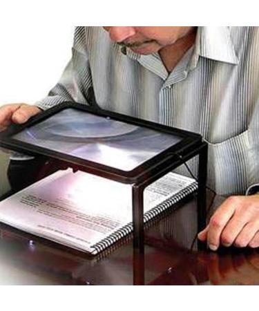 Portable Hands Free with Light Neck Cord LED Illuminated Magnifier for Reading Black Full of Stars - Buy Online on GoSupps.com