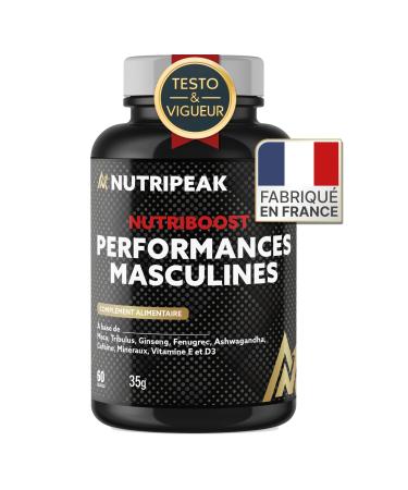 TESTOSTERONE HOMME Concentr pour Performance Masculine | Action COMPL TE - 100% Naturel | Tribulus terrestris - Ashwagandha - Fenugrec - Ginseng & Zinc caf in | Fabriqu en France