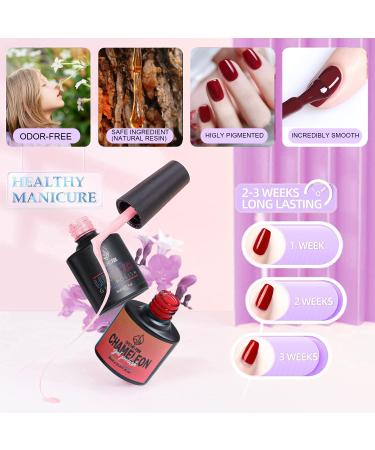 ORCHID FOX Color Changing Gel Nail Polish Set - Luminous Glow In The Dark & Mood Temperature Changing UV Gel Polish - 6 Colors Holiday Manicure Set - Buy Online on GoSupps.com