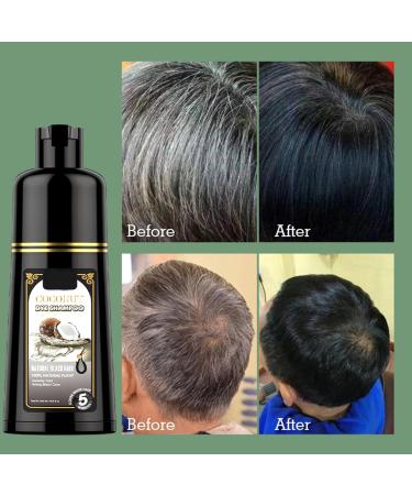 Gray Reducing Shampoo natural formula black hair dye shampoo 500 ml sustainable coconut color control GX Mins fast hair dye semi without damage for men and women 1 piece 1er Pack - Buy Online on GoSupps.com