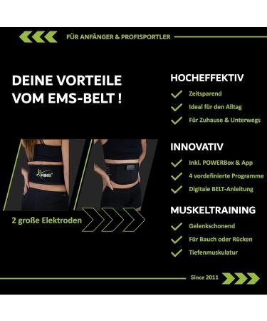 Eaglefit EMS Belly Trainer Belt - Effective Home Fitness Device for Abdominal & Back Training with App - Buy Online on GoSupps.com