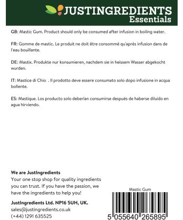 JustIngredients Essentials Mastic Gum 100 g - Buy Online on GoSupps.com