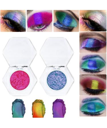 Adriana Nicole Cosmetics Eyeshadow Ethereal Eyeshadow Adriana Nichole Cosmetics Sparkling Eyeshadow Ethereal Single Color-shifting Eyeshadow Suitable for All Skin Types (Style L) - Buy Online on GoSupps.com
