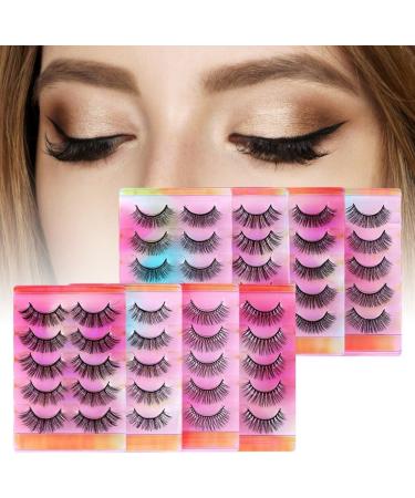 5 Pairs Natural False Eye Lashes 3D Multi-Layer Fake Eyelashes Extension Dense and Fluffy False Eyelash Cluster Naturally Curled False Eyelashes for Women Eye Makeup Type 4 - Buy Online on GoSupps.com