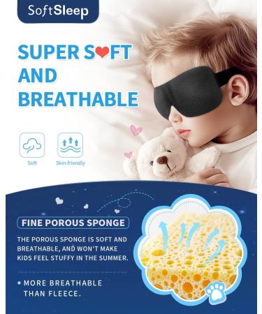 3D Sleeping Eye Mask for Kids | Super Soft Foam Sleep Mask for Teens | Lightweight Travel Blindfold with Adjustable Elastic Band - Buy Online on GoSupps.com