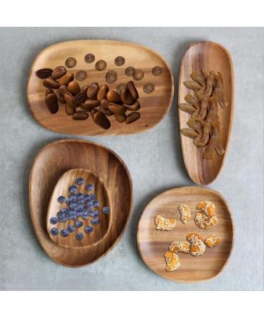 Breakfast Tray Wooden Tableware Display Plate Solid Wood Food Plate Kitchenware (Color : 3) - Buy Online on GoSupps.com
