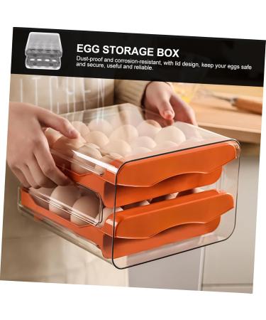 Healvian Layer Convenient Multi-function Fridge Supplies Case Refrigerator Home Tray Style Accessory Egg Grey 21.5x22.5x14cm - Buy Online on GoSupps.com