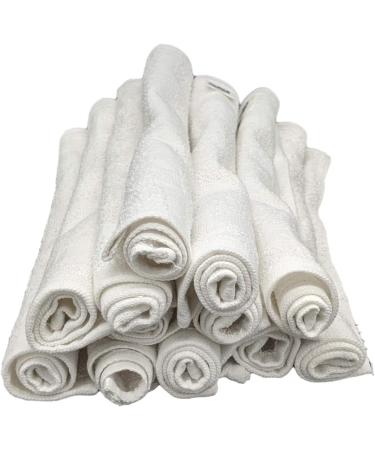 Marquis Mills 12x12 White Cotton Washcloths - Reusable Thin Cloth Rags - 60 Pack 1LB Dozen for Bath, Exfoliating, Kitchen, Garage - Buy Online on GoSupps.com