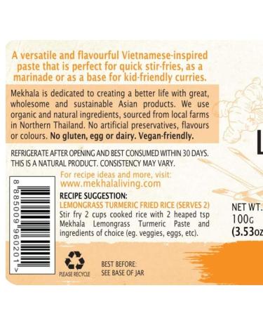 Mekhala Organic Gluten Free Curry Paste Value 3-Pack - Lemongrass Turmeric (3x3.5oz) - Buy Online on GoSupps.com