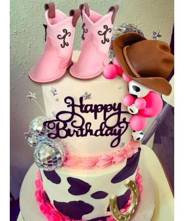 JeVenis 14 PCs Cowgirl Cake Topper Western Cake Decorations Cowgirl Baby Shower Cowboy Hat Birthday Cake Topper Pink Balls Cake Topper Cow Balls Cake Topper Colour1 - Buy Online on GoSupps.com
