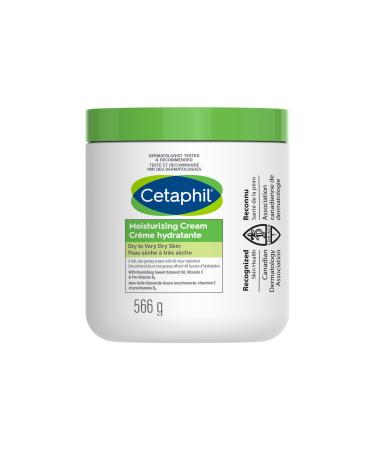 Cetaphil Moisturizing Cream with Sweet Almond Oil and Glycerin 566 g - 48hr Hydration for Dry To Very Dry and Sensitive Skin - Fragrance Free Paraben Free - Dermatologist Recommended (Amazon Exclusive) Packaging may vary 566 g (Pack of 1) Moisturizing Cre